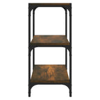 vidaXL Bücherregal Räuchereiche 40x33x70,5 cm Holzwerkstoff und Stahl