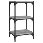 vidaXL Bücherregal Grau Sonoma 40x33x70,5 cm Holzwerkstoff und Stahl