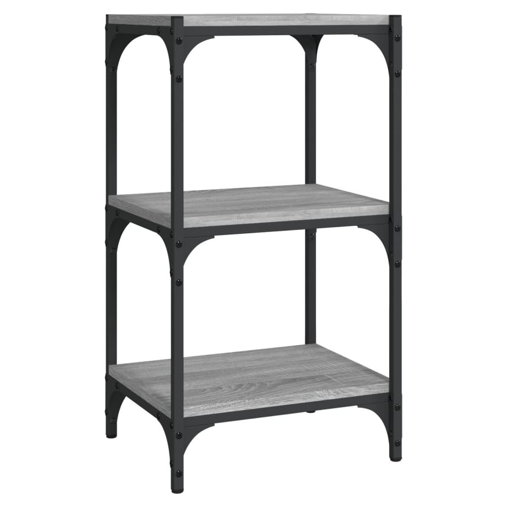 vidaXL Bücherregal Grau Sonoma 40x33x70,5 cm Holzwerkstoff und Stahl