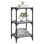 vidaXL Bücherregal Grau Sonoma 40x33x70,5 cm Holzwerkstoff und Stahl