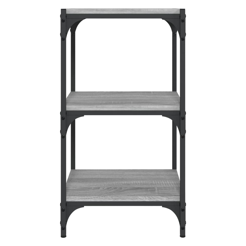 vidaXL Bücherregal Grau Sonoma 40x33x70,5 cm Holzwerkstoff und Stahl