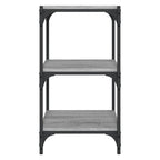 vidaXL Bücherregal Grau Sonoma 40x33x70,5 cm Holzwerkstoff und Stahl