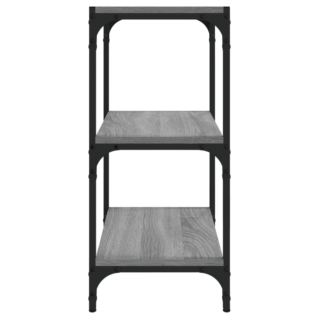 vidaXL Bücherregal Grau Sonoma 40x33x70,5 cm Holzwerkstoff und Stahl