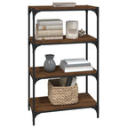 vidaXL Bücherregal Braun Eichen-Optik 60x33x100 cm Holzwerkstoff Stahl