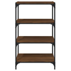 vidaXL Bücherregal Braun Eichen-Optik 60x33x100 cm Holzwerkstoff Stahl