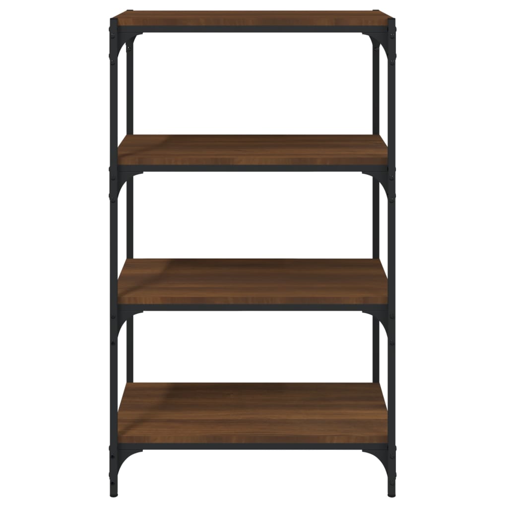 vidaXL Bücherregal Braun Eichen-Optik 60x33x100 cm Holzwerkstoff Stahl