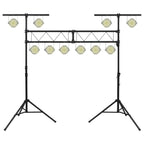 vidaXL Leuchtenstativ Schwarz 338x115x(180-300) cm Stahl