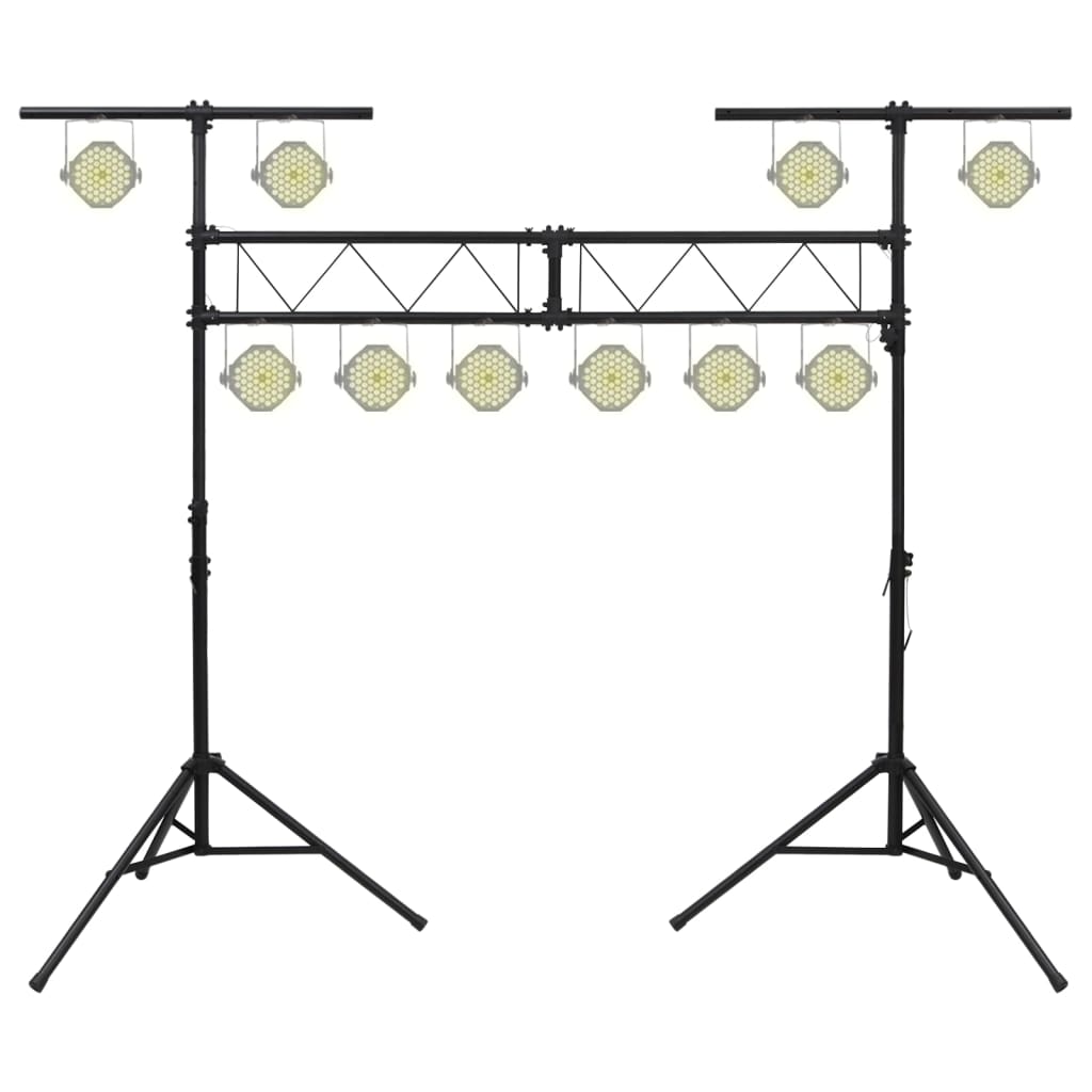 vidaXL Leuchtenstativ Schwarz 338x115x(180-300) cm Stahl
