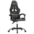 vidaXL Gaming-Stuhl Drehbar Schwarz und Tarnfarben Kunstleder