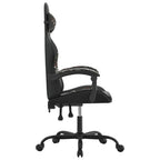 vidaXL Gaming-Stuhl Drehbar Schwarz und Tarnfarben Kunstleder
