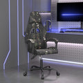 vidaXL Gaming-Stuhl Drehbar Schwarz und Tarnfarben Kunstleder