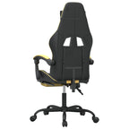 vidaXL Gaming-Stuhl mit Fußstütze Drehbar Schwarz & Golden Kunstleder