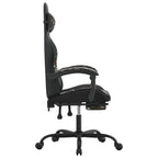 vidaXL Gamingstuhl mit Fußstütze Drehbar Schwarz Tarnfarben Kunstleder