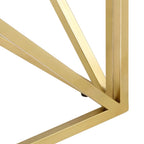 vidaXL Couchtisch Golden Edelstahl und Massivholz