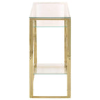 vidaXL Konsolentisch Golden Edelstahl und Hartglas