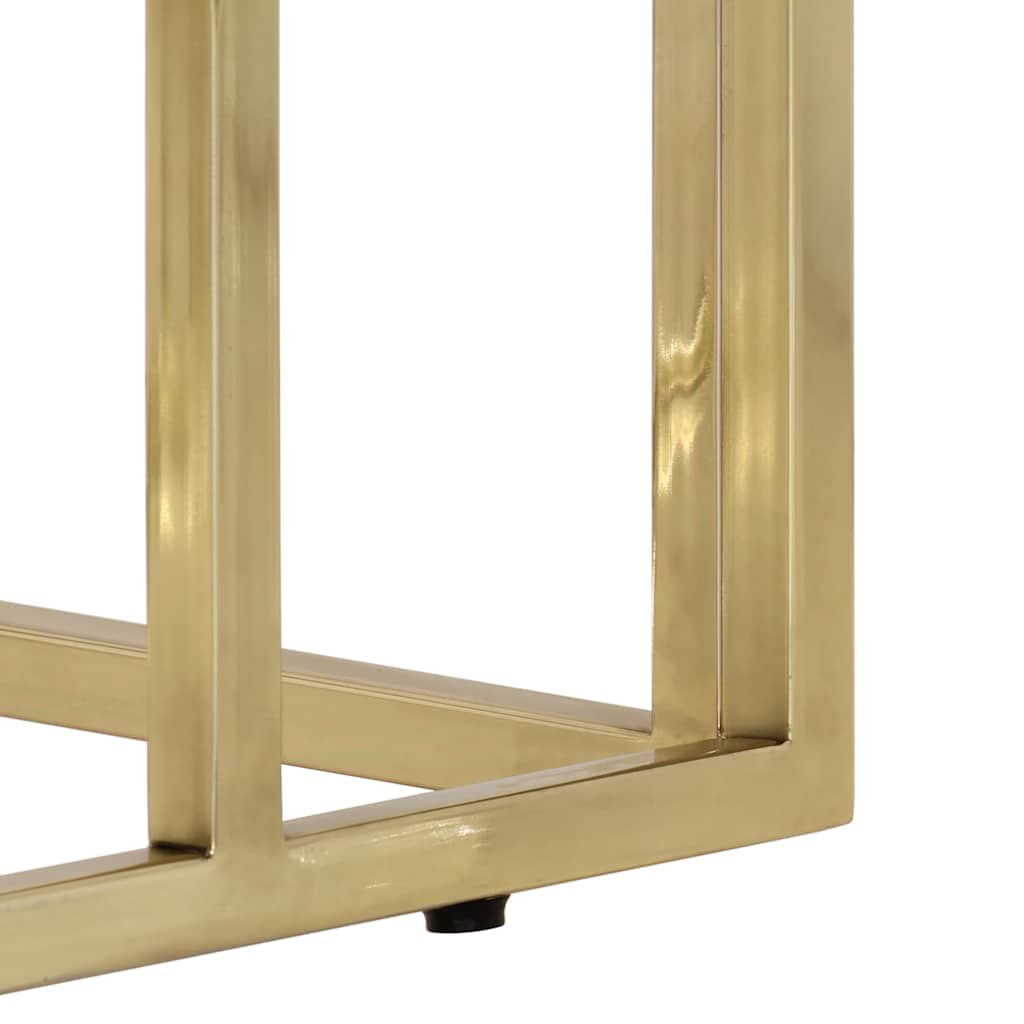 vidaXL Konsolentisch Golden Edelstahl und Hartglas