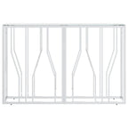vidaXL Konsolentisch Silbern 110x30x70 cm Edelstahl und Glas