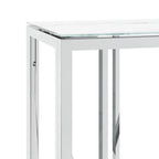 vidaXL Konsolentisch Silbern 110x30x70 cm Edelstahl und Glas