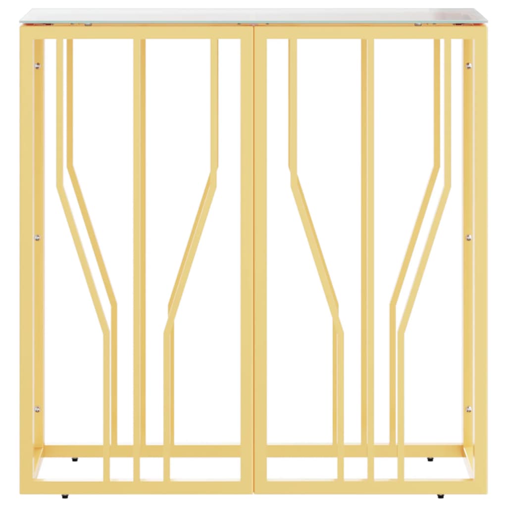 vidaXL Konsolentisch Golden 70x30x70 cm Edelstahl und Glas