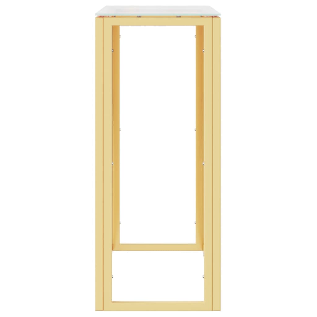 vidaXL Konsolentisch Golden 70x30x70 cm Edelstahl und Glas