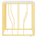 vidaXL Couchtisch Golden 50x50x50 cm Edelstahl und Glas