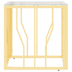 vidaXL Couchtisch Golden 50x50x50 cm Edelstahl und Glas