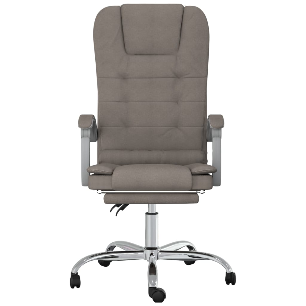 vidaXL Bürostuhl mit Massagefunktion Taupe Stoff