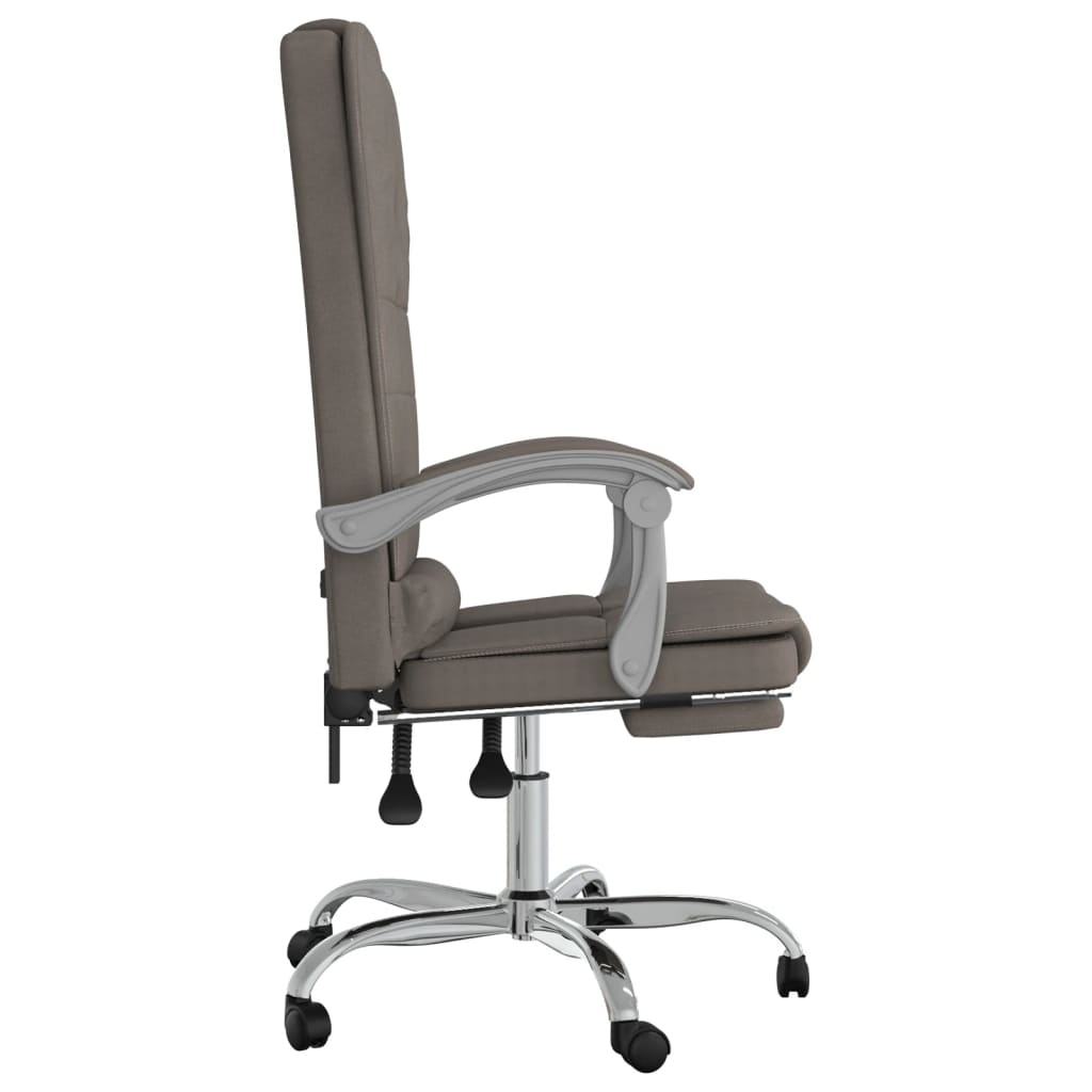 vidaXL Bürostuhl mit Massagefunktion Taupe Stoff