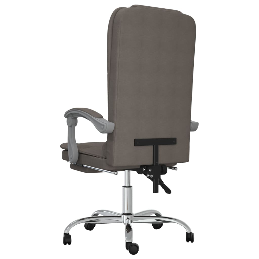 vidaXL Bürostuhl mit Massagefunktion Taupe Stoff