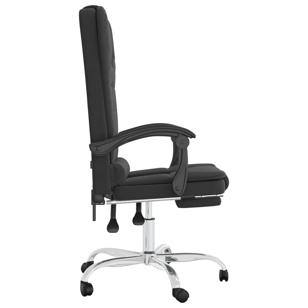 vidaXL Bürostuhl mit Massagefunktion Schwarz Kunstleder