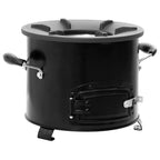 vidaXL Camping-Ofen Schwarz 36x26x22,5 cm Metall