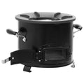 vidaXL Camping-Ofen Schwarz 36x26x22,5 cm Metall