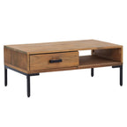 vidaXL Couchtisch 90x50x35 cm Massivholz Kiefer