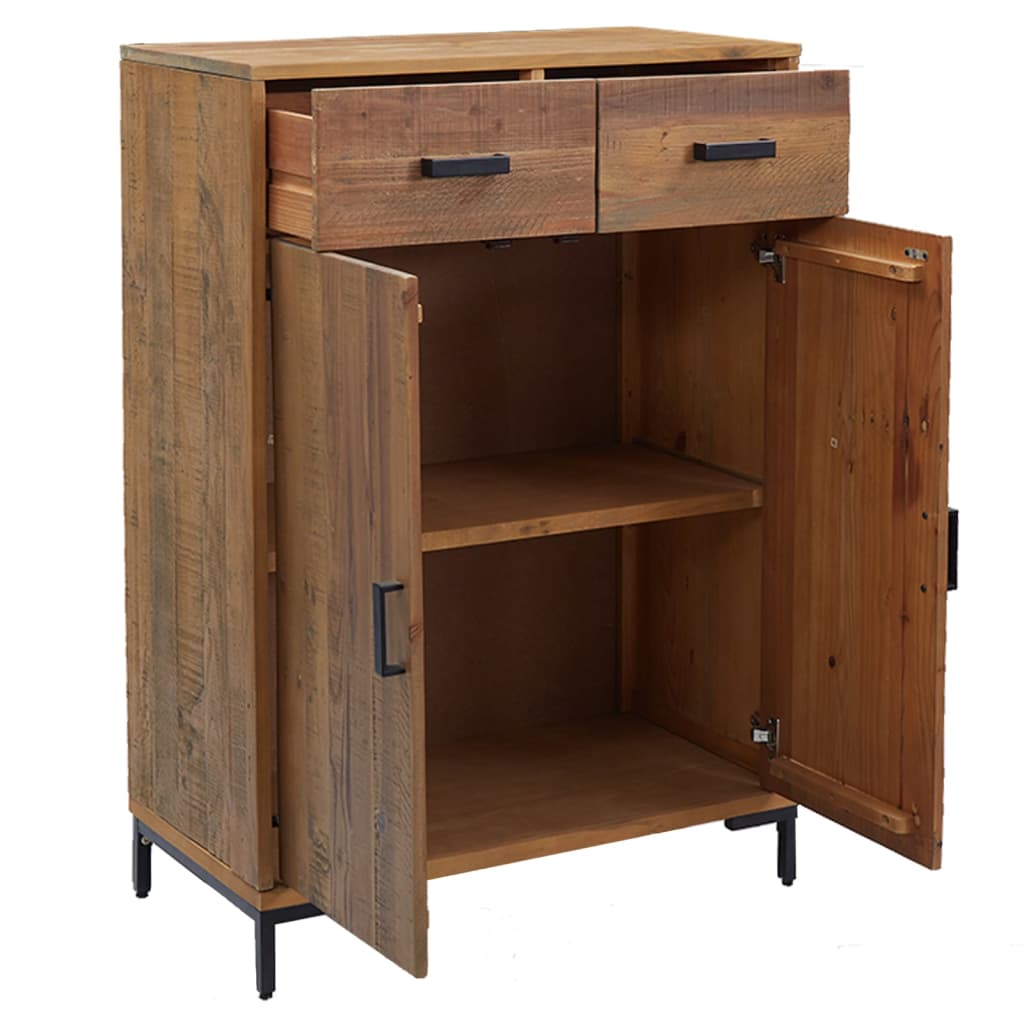 vidaXL Schuhschrank 75x40x110 cm Massivholz Kiefer