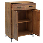 vidaXL Schuhschrank 75x40x110 cm Massivholz Kiefer
