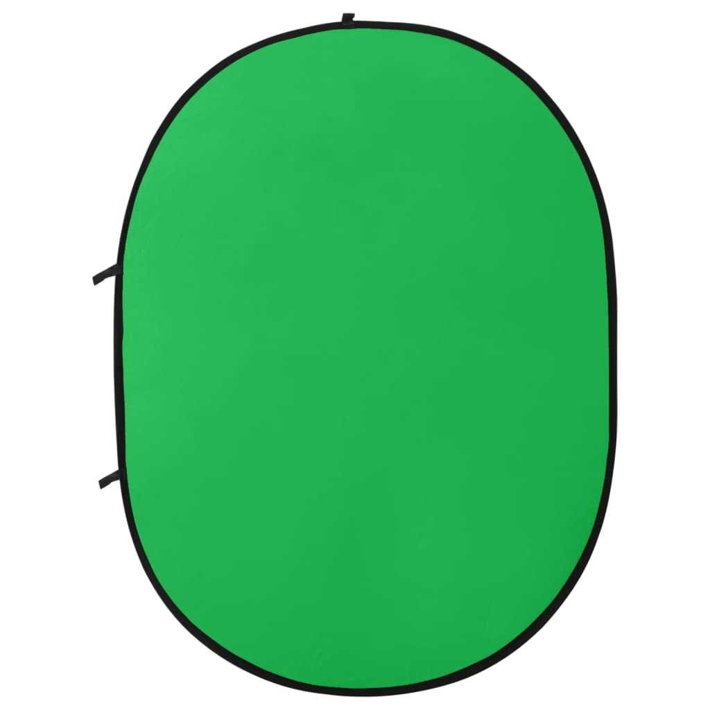 vidaXL 2-in-1 Foto-Hintergrund Oval Grün Blau 200x150 cm