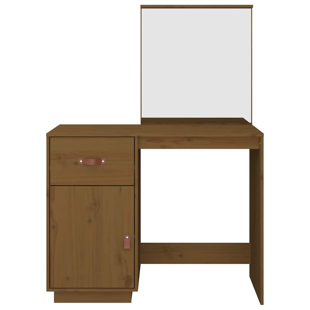 vidaXL Schminktisch Honigbraun 95x50x134 cm Massivholz Kiefer