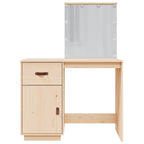 vidaXL Schminktisch mit LED 95x50x133,5 cm Massivholz Kiefer