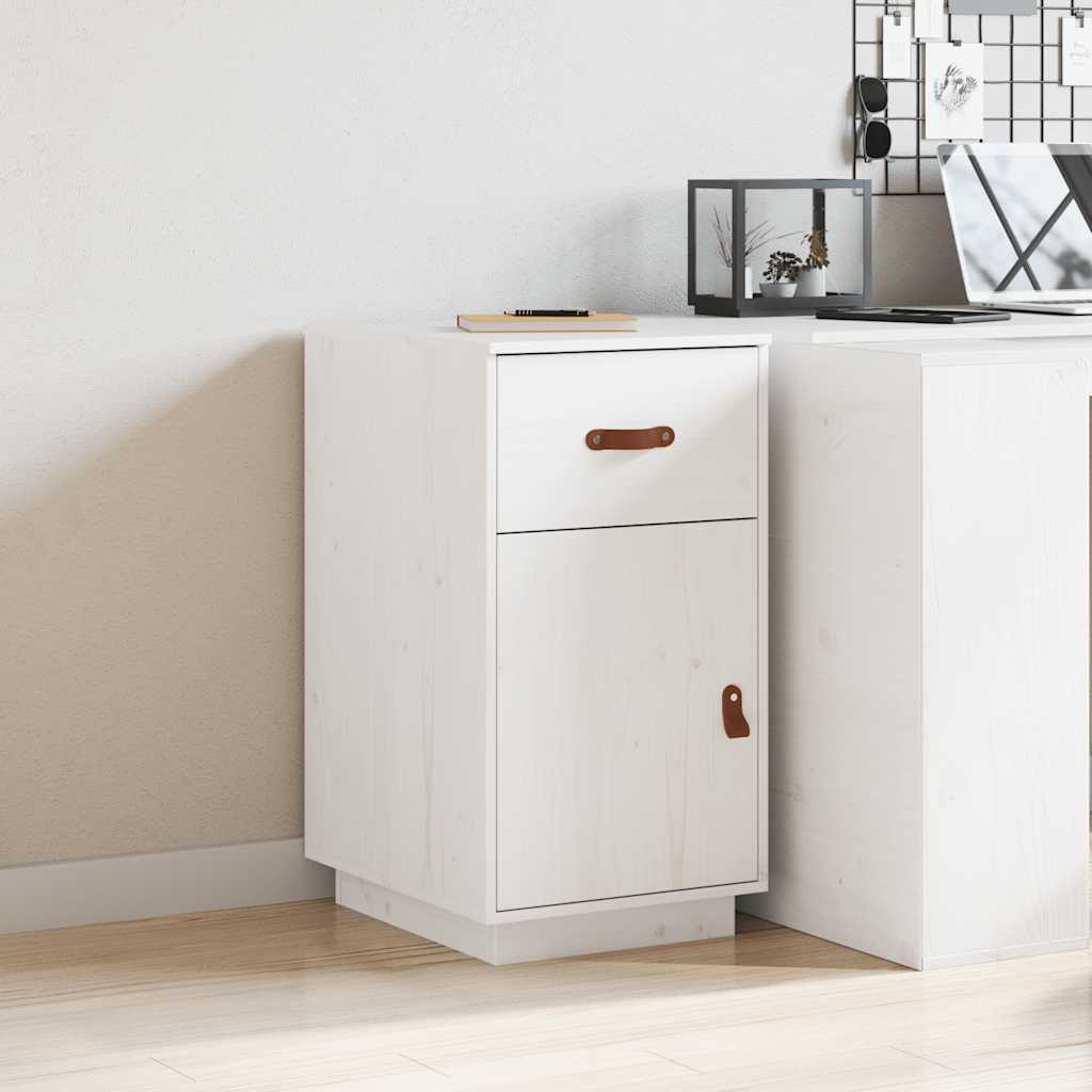vidaXL Schreibtisch-Schrank Weiß 40x50x75 cm Massivholz Kiefer