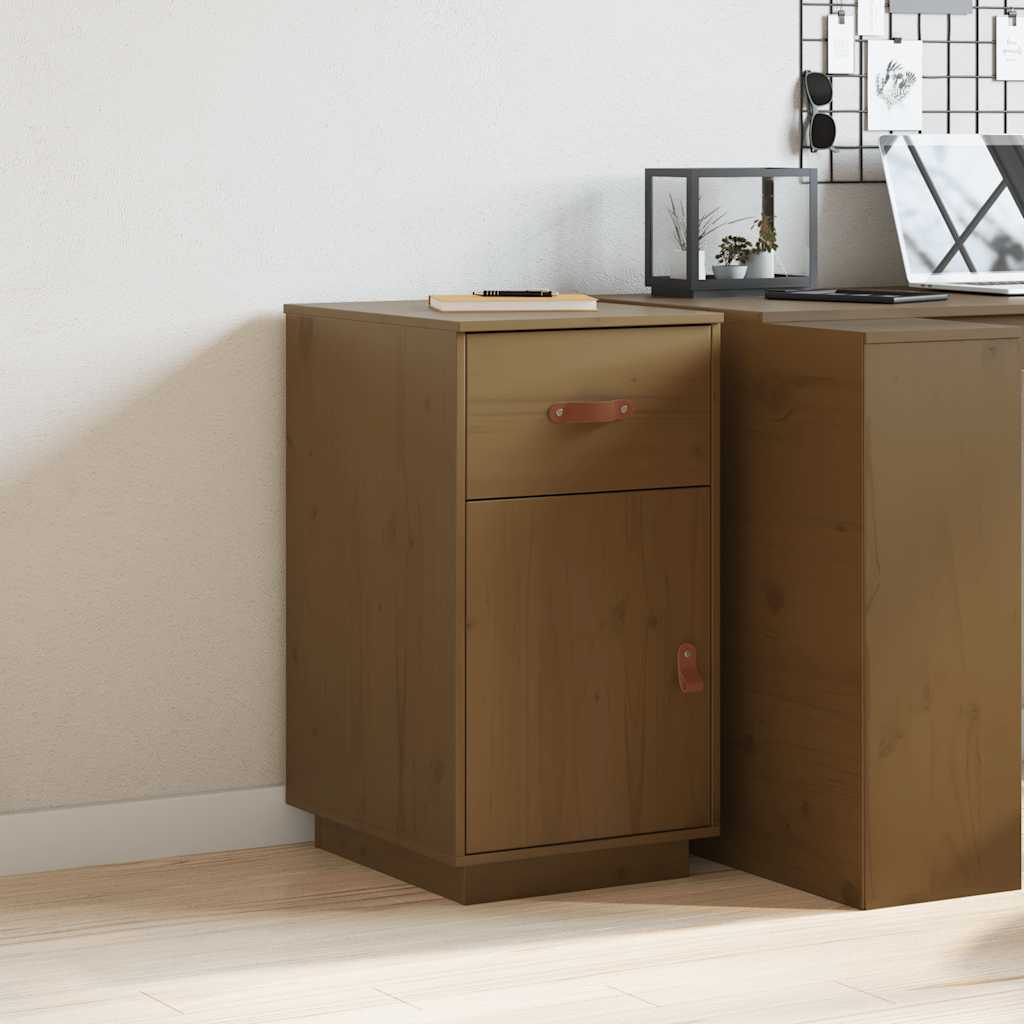 vidaXL Schreibtisch-Schrank Honigbraun 40x50x75 cm Massivholz Kiefer