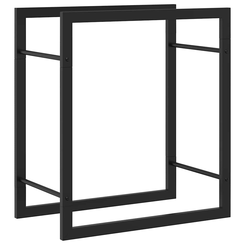 vidaXL Brennholzregal Mattschwarz 50x28x56 cm Stahl
