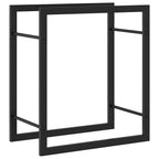 vidaXL Brennholzregal Mattschwarz 50x28x56 cm Stahl