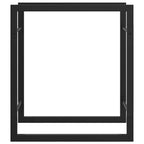 vidaXL Brennholzregal Mattschwarz 50x28x56 cm Stahl