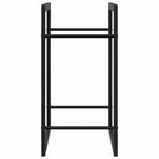 vidaXL Brennholzregal Mattschwarz 50x28x56 cm Stahl