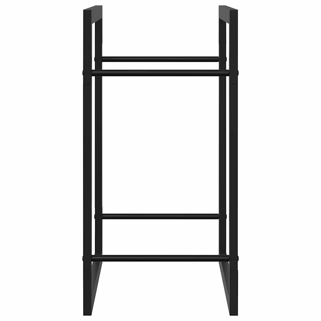 vidaXL Brennholzregal Mattschwarz 50x28x56 cm Stahl
