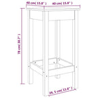 vidaXL Barstühle 2 Stk. 40x40x78 cm Massivholz Kiefer