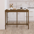 vidaXL Bartisch Honigbraun 140x80x110 cm Massivholz Kiefer
