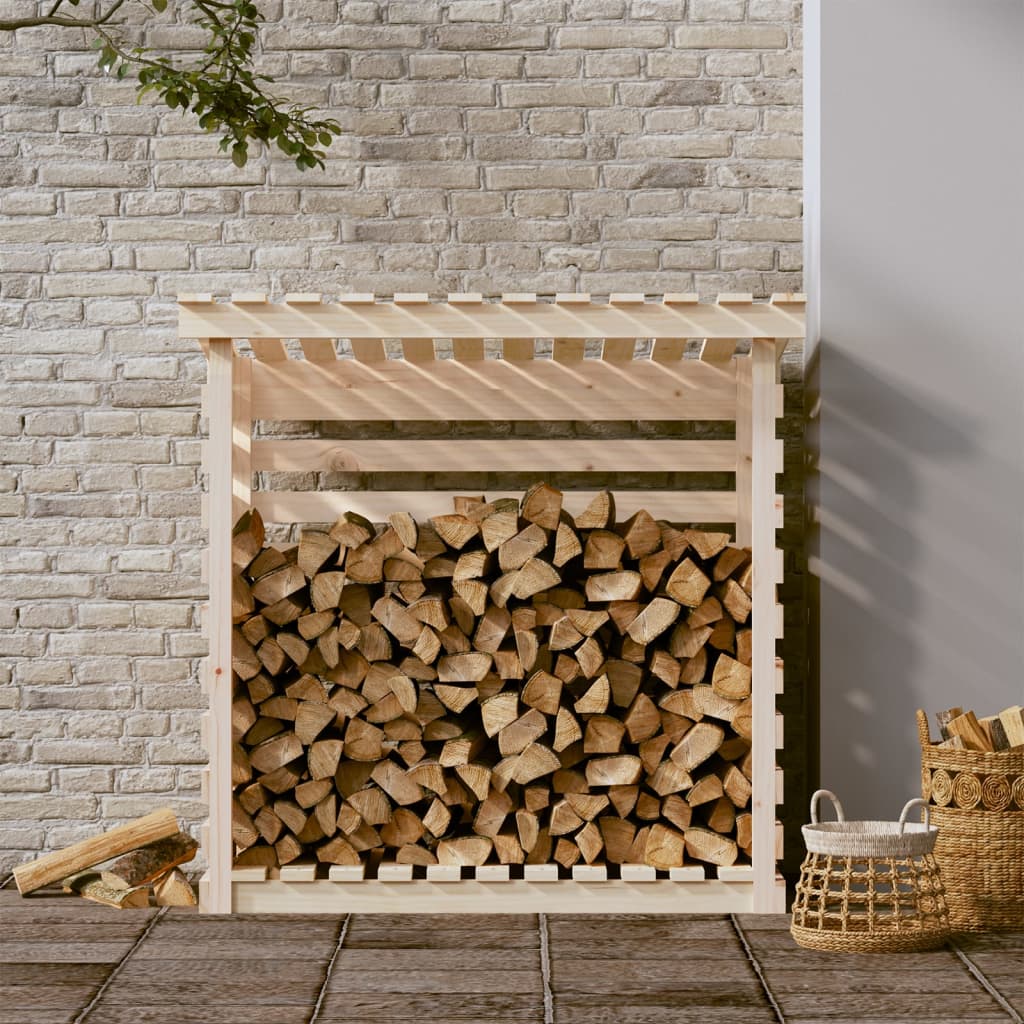 vidaXL Kaminholzregal 108x73x108 cm Massivholz Kiefer