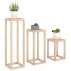 vidaXL 3-tlg. Pflanzenständer-Set Massivholz Kiefer