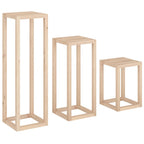 vidaXL 3-tlg. Pflanzenständer-Set Massivholz Kiefer